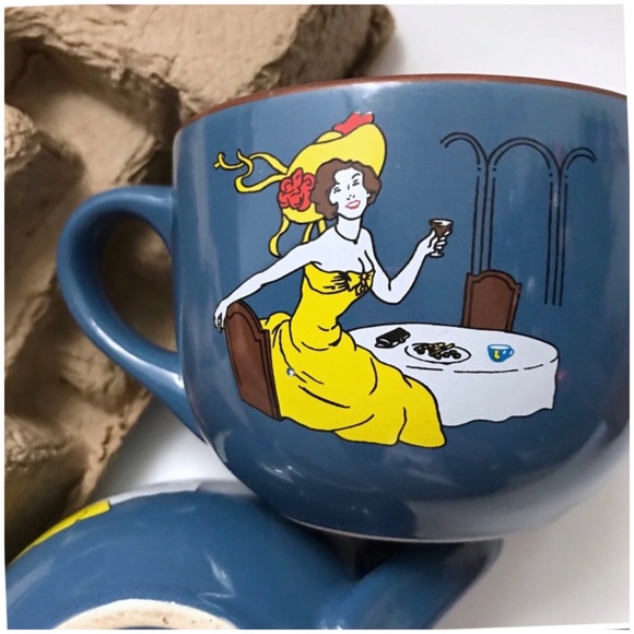 Café Bohēme Oversized Mug Set of 2 Coffee Soup Hot Chocolate - Picture 2 of 6